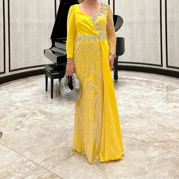 slim fit dress slacks Ari Dress Gold Silk - Timeless Elegance for Girl main image 0
